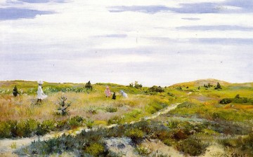 Le long du chemin à Shinnecock William Merritt Chase Peinture à l'huile